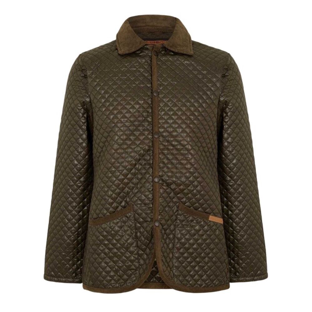 Criminal Damage Mens Quilted Quilted Jacket / Khaki Green